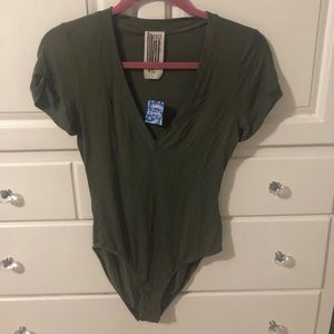 Free People Deep V Bodysuit